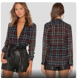 Lovers & Friends - Get Down Blouse - Long sleeve plaid, Medium